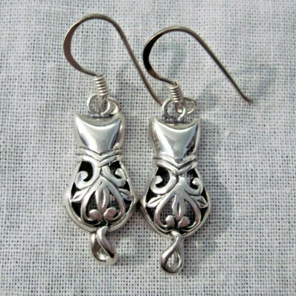 Jewelry - Sterling Silver Cat Earrings